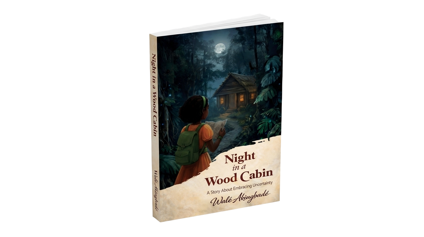 Night In A Wood Cabin, an illustrated children's book about facing uncertainty